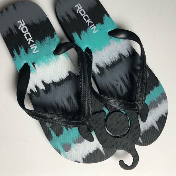Rockin Other - Rockin Men's Multi-color Beach Style Flip-flops Sz 10.5